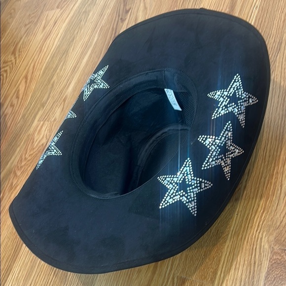Hotfix Black Western Star Studded Accents hat adult one size country main image 7